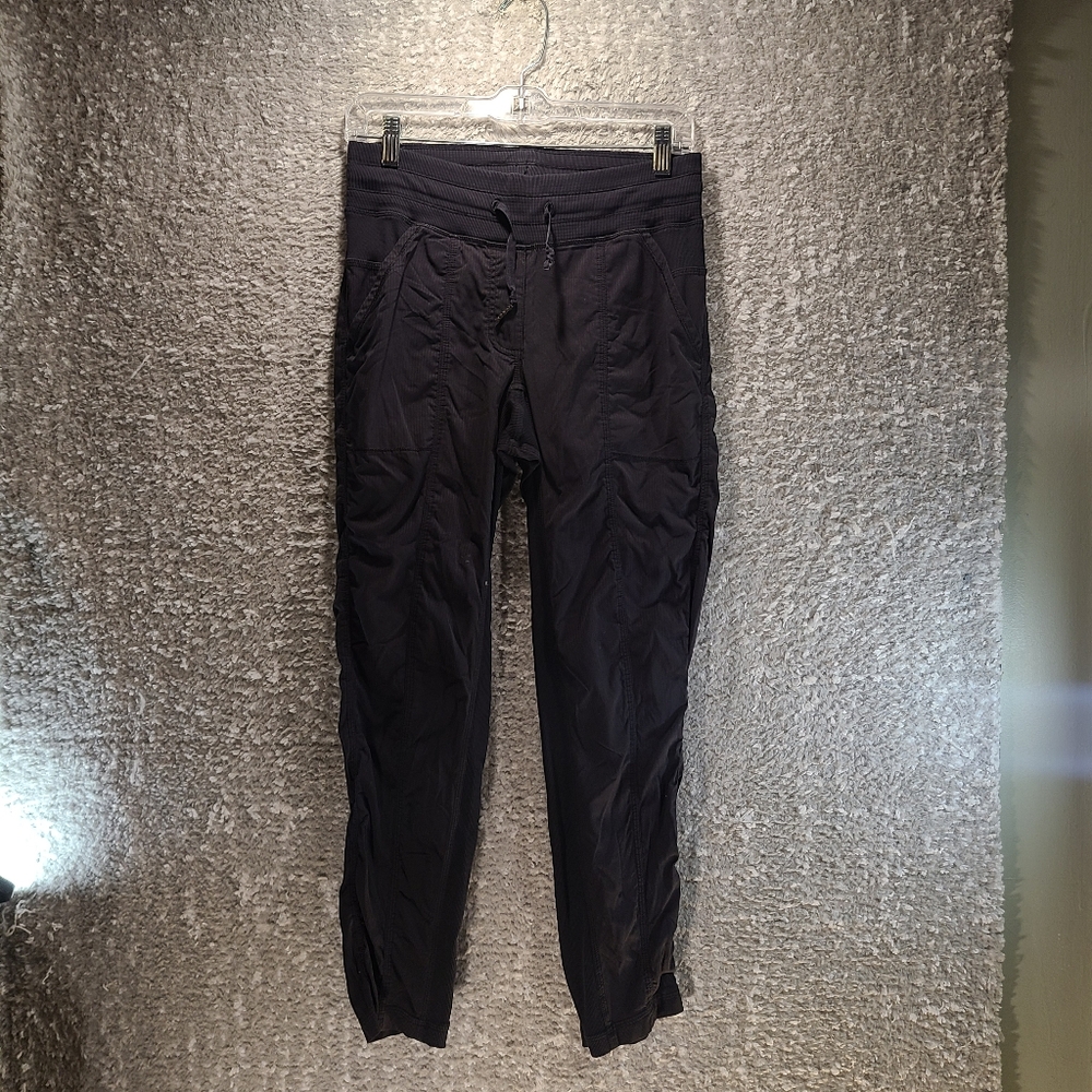 Lululemon Women’s 4 Street To Studio Black Drawstring Pants Lightweight READ